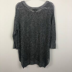 Lane Bryant, black and silver metallic sweater